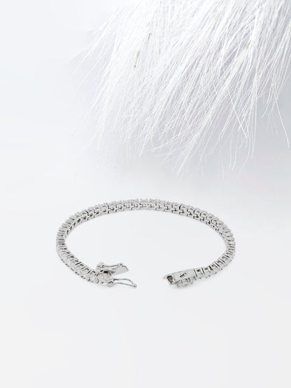 Princess Cut Moissanite Anniversary Bracelet For Her