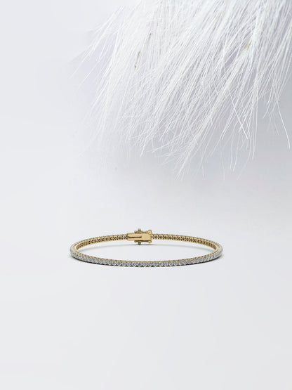 Tennis Round Cut Moissanite Bridesmaid Bracelet Gift For Her