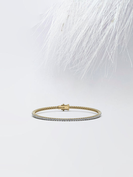 Tennis Round Cut Moissanite Bridesmaid Bracelet Gift For Her