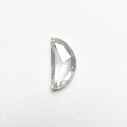 Colorless Rose Cut Half Moon Moissanite Loose
