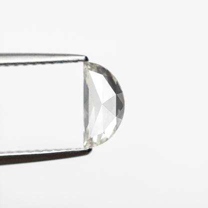 Colorless Rose Cut Half Moon Moissanite Loose