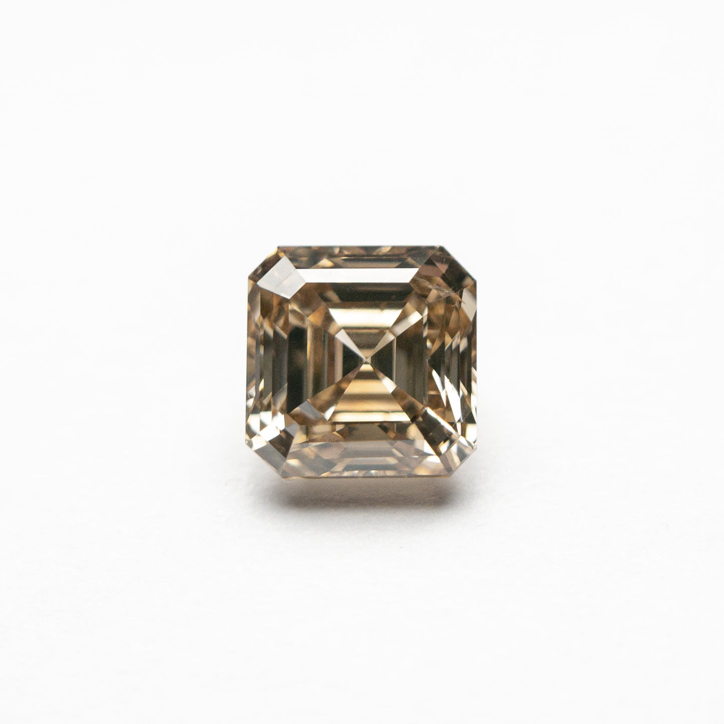Champagne Asscher Cut Moissanite Loose For Customized Jewelry