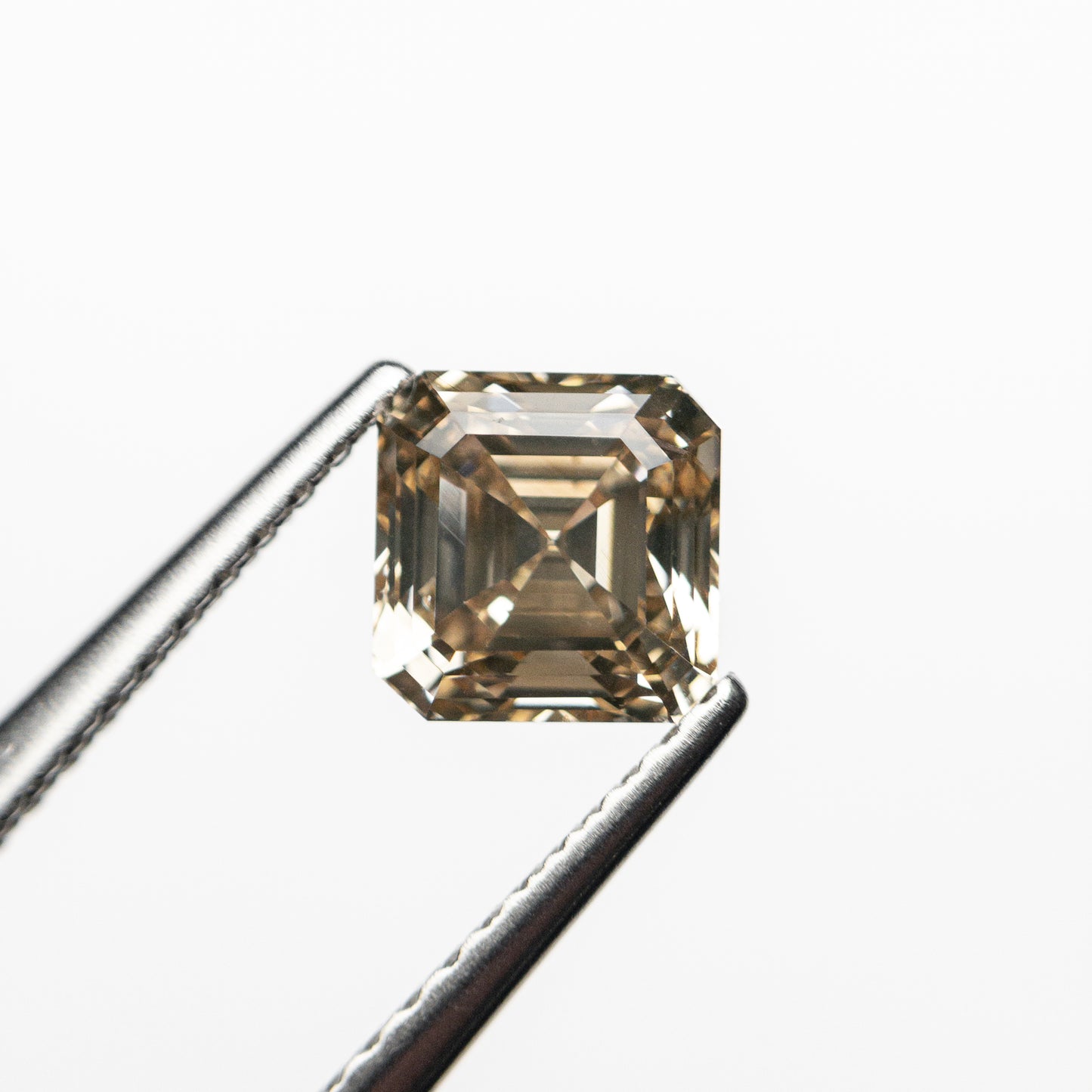 Champagne Asscher Cut Moissanite Loose For Customized Jewelry