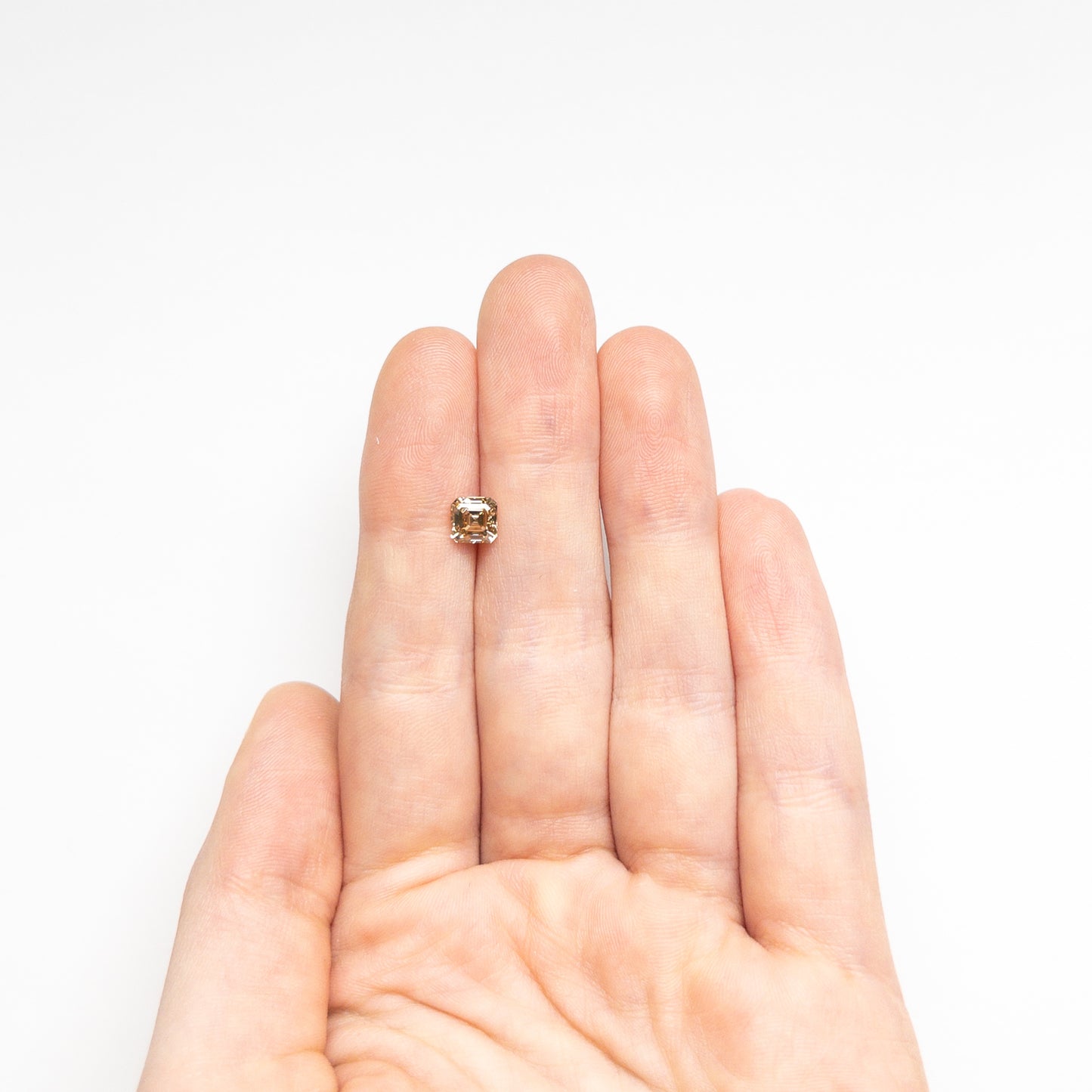 Champagne Asscher Cut Moissanite Loose For Customized Jewelry