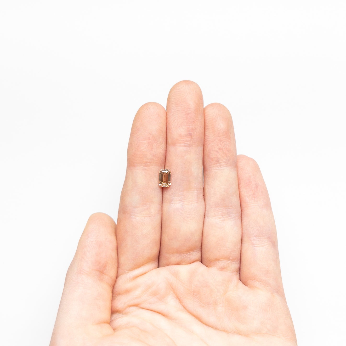 Champagne Emerald Step-Cut Loose Moissanite Diamond