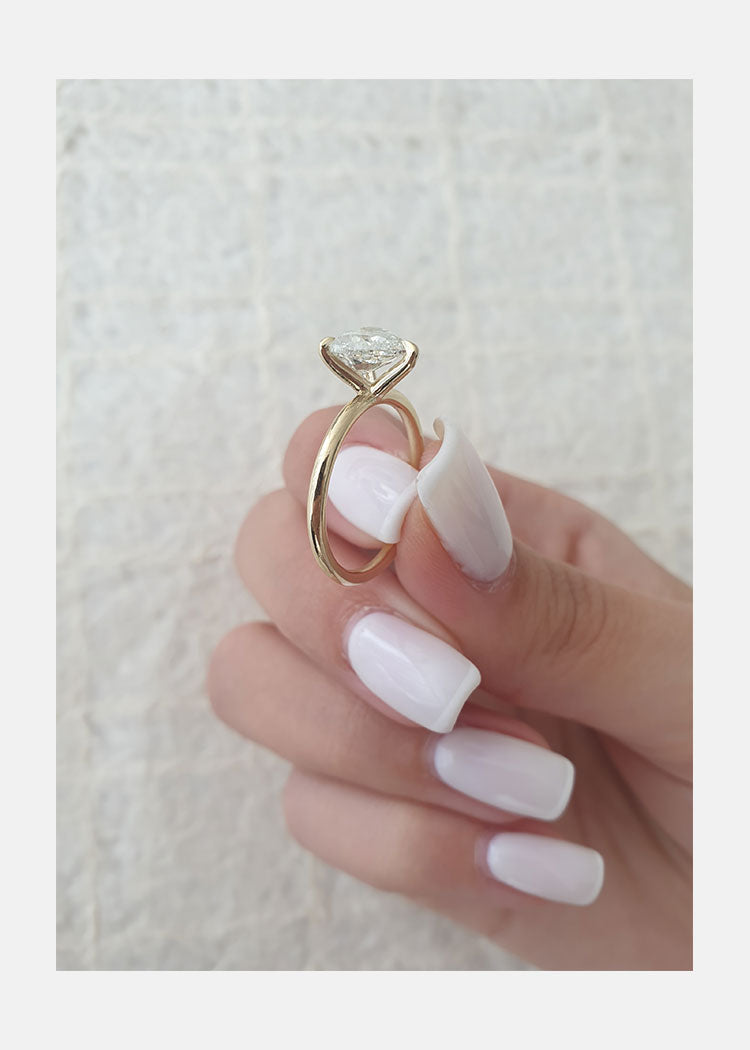 Solitaire Heart Cut Moissanite Engagement Ring For Her