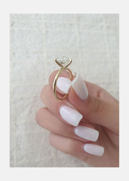 Solitaire Heart Cut Moissanite Engagement Ring For Her