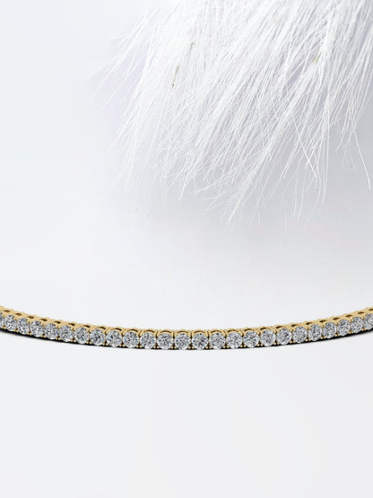 Tennis Round Cut Moissanite Bridesmaid Bracelet Gift For Her