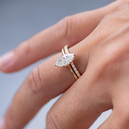 Starling Marquise Moissanite Engagement Ring For Her