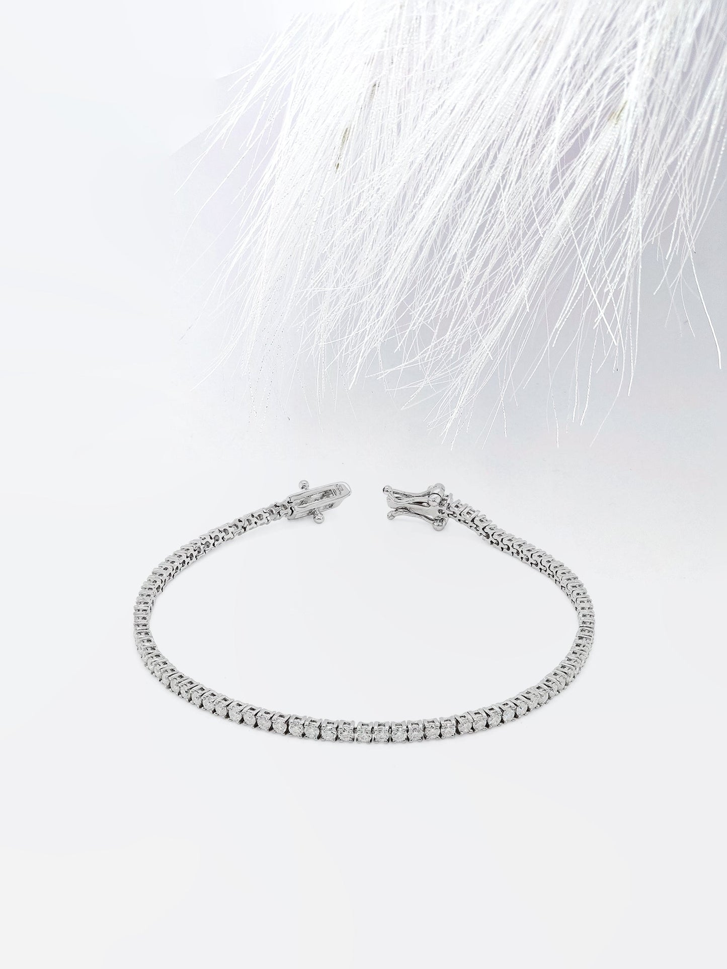 Tennis Round Cut Moissanite Bridesmaid Bracelet Gift For Her