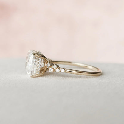 Cluster Cushion Cut Moissanite Anniversary Ring For Her