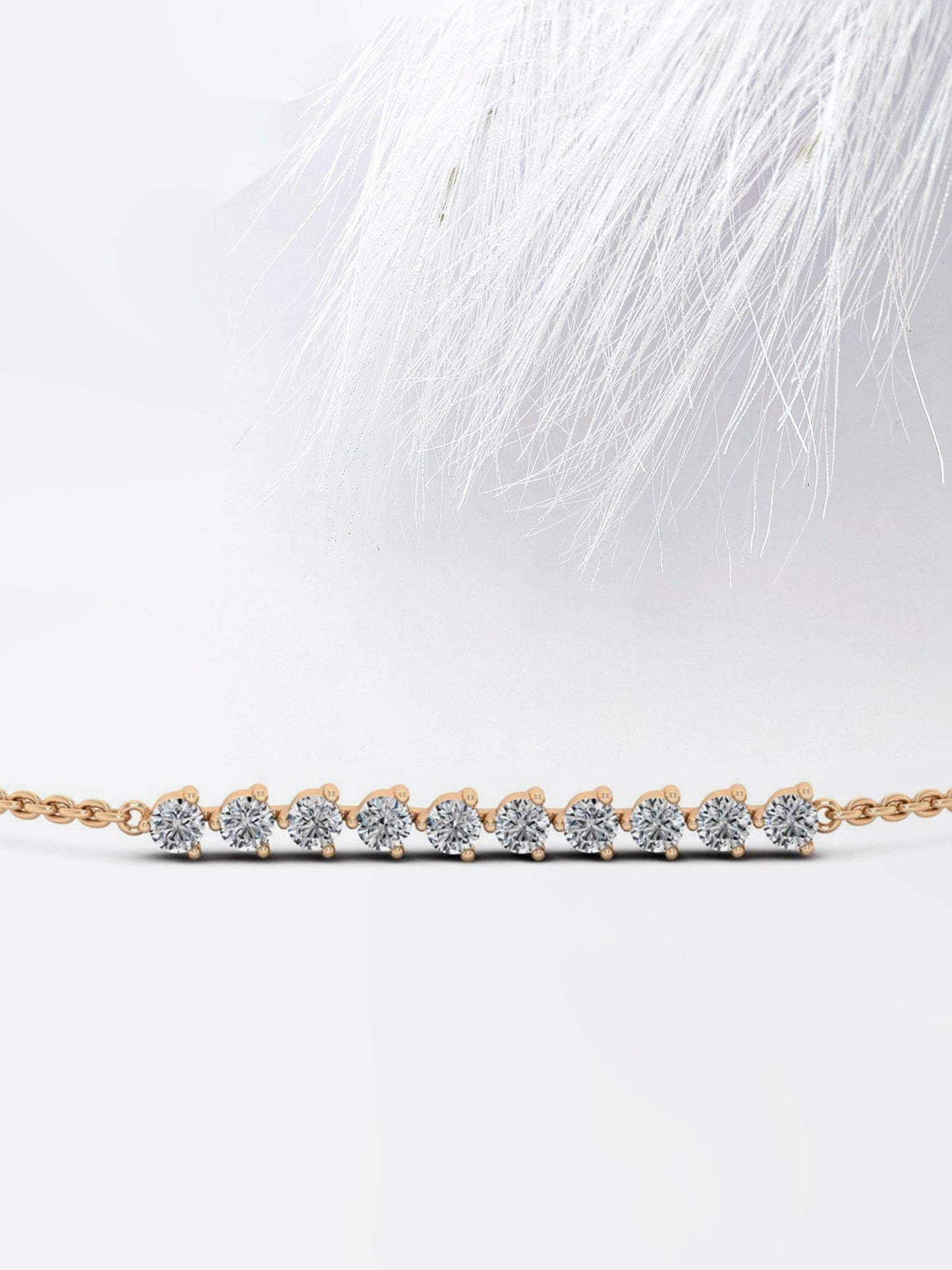 Round Cut Moissanite Anniversary Bracelet For Women's