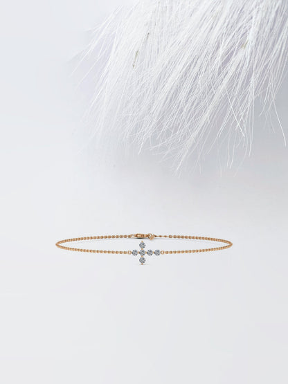 Stunning Round Cut Moissanite Anniversary Bracelet For Her