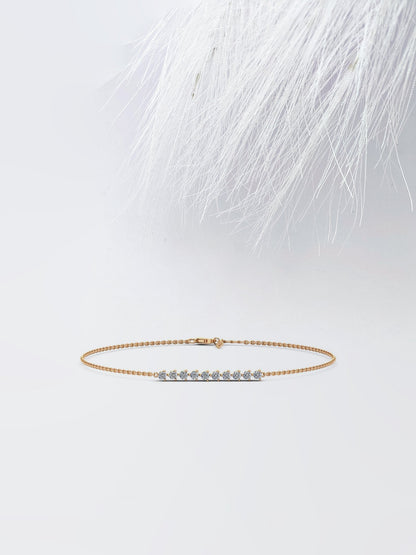 Round Cut Moissanite Anniversary Bracelet For Women's