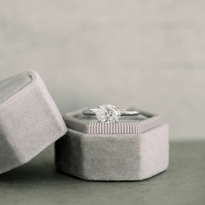 East-West Solitaire Oval Cut Moissanite Proposal Wedding Ring For Her