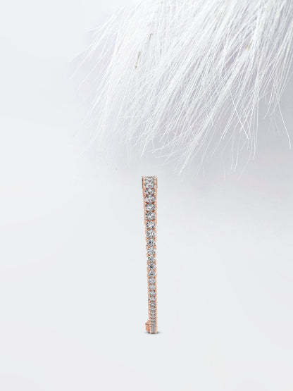 Stunning Round Cut Moissanite Tennis Engagement Bracelet 14k Rose Gold