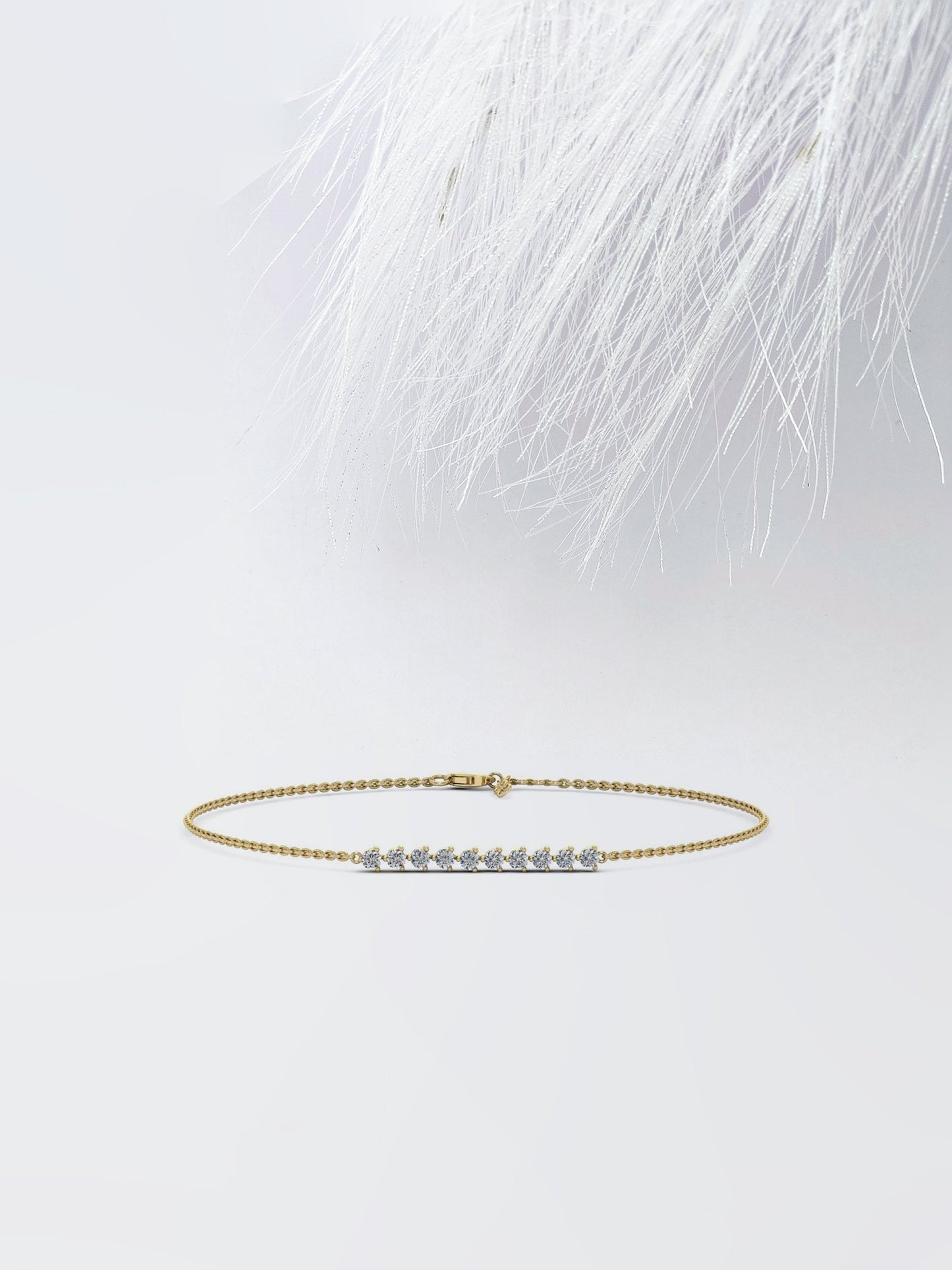 Round Cut Moissanite Anniversary Bracelet For Women's