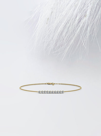 Round Cut Moissanite Anniversary Bracelet For Women's