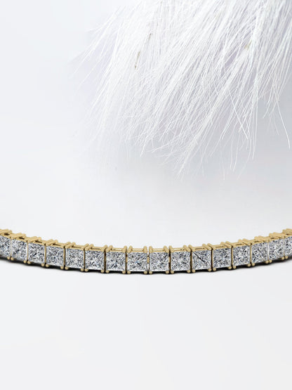 Princess Cut Moissanite Anniversary Bracelet For Her