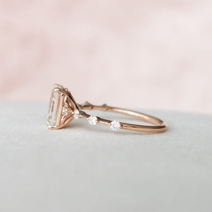 Starling Emerald Step Cut Moissanite Bridesmaid Gift Ring For Her