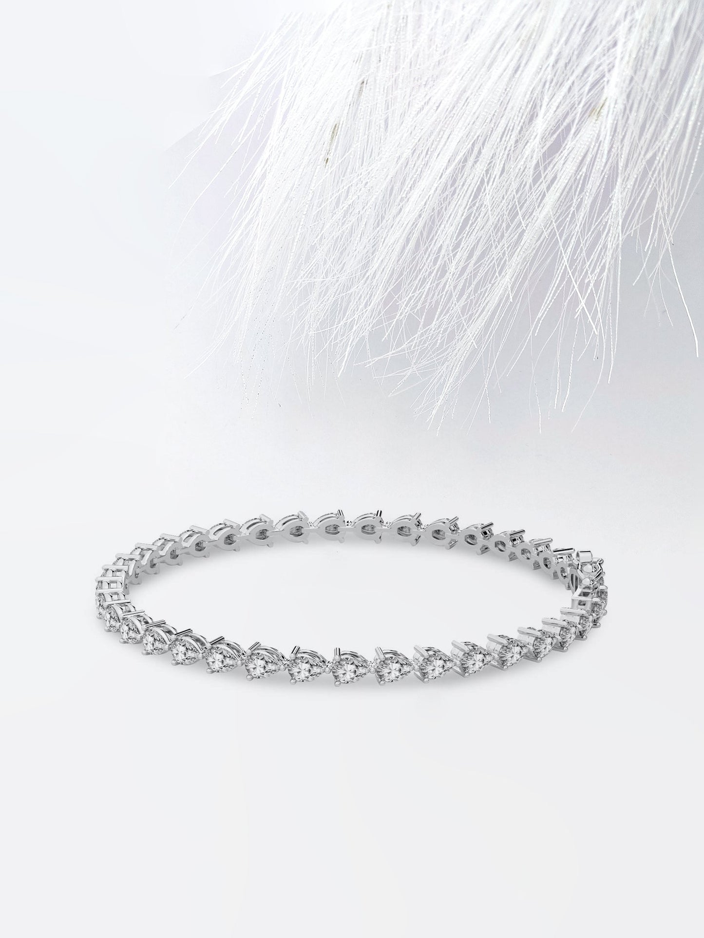 Stunning Pear Cut Moissanite Tennis Anniversary Bracelet For Her