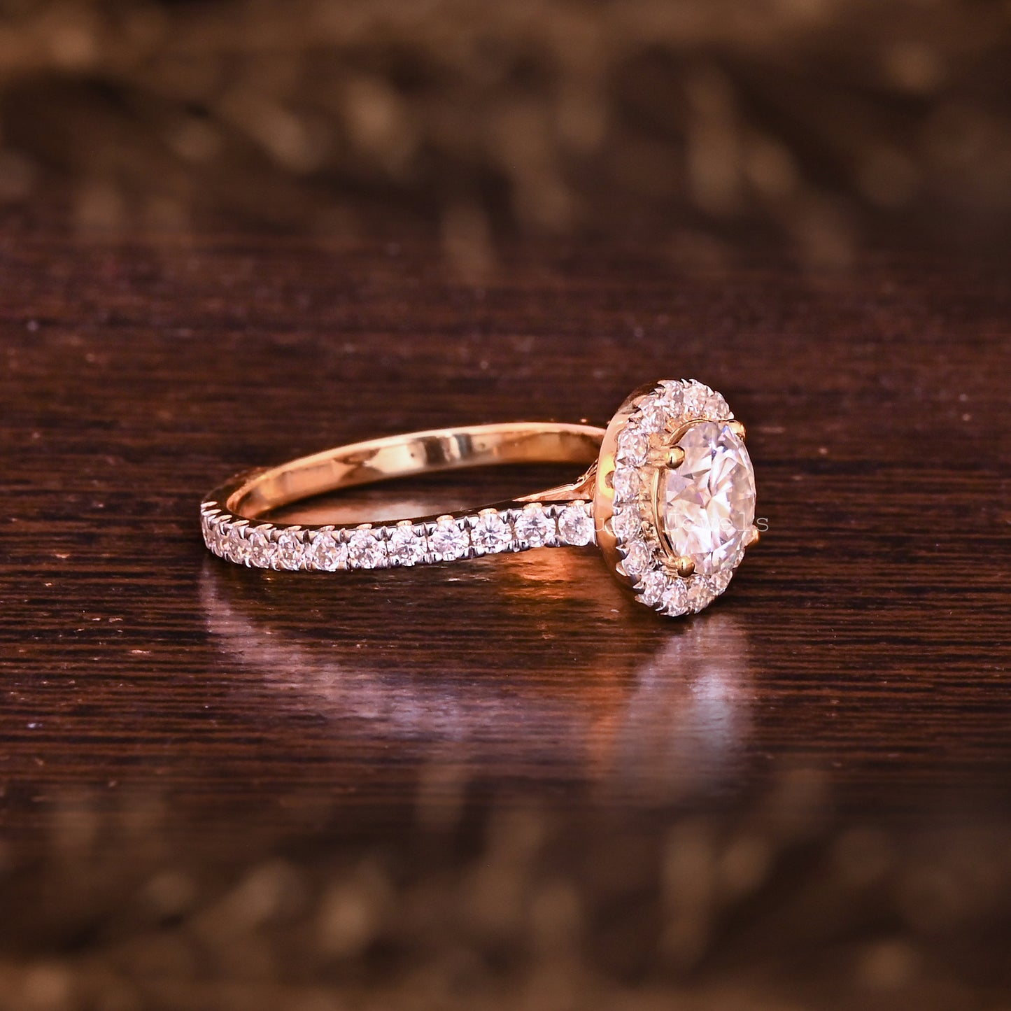 Halo Round Cut Moissanite Bridesmaid Gift For Her