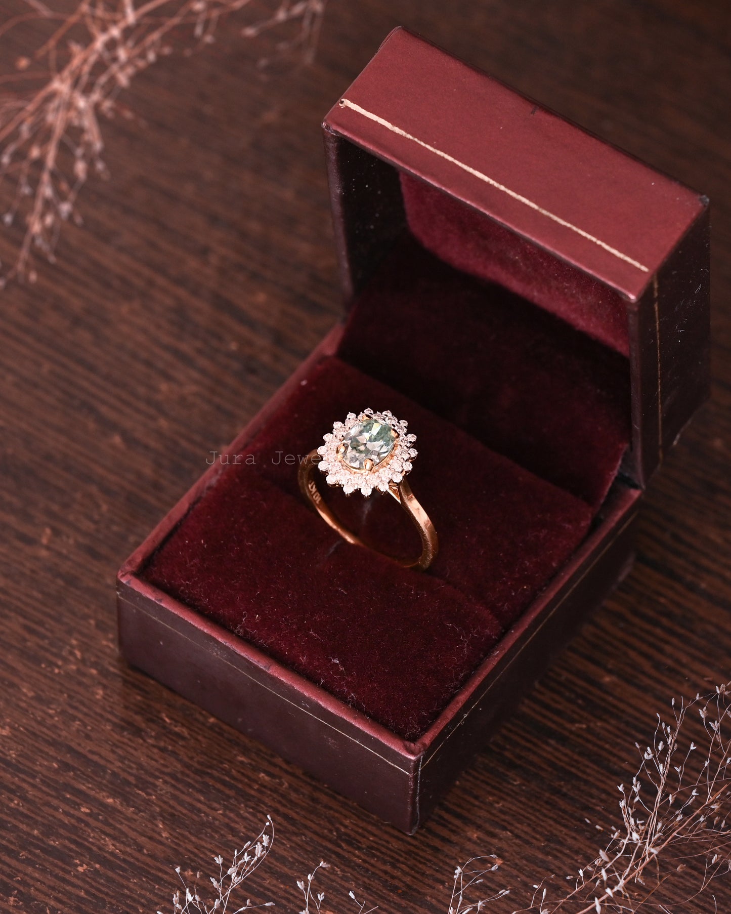 Double Halo Oval Cut Moissanite Handmade Wedding Ring For Her