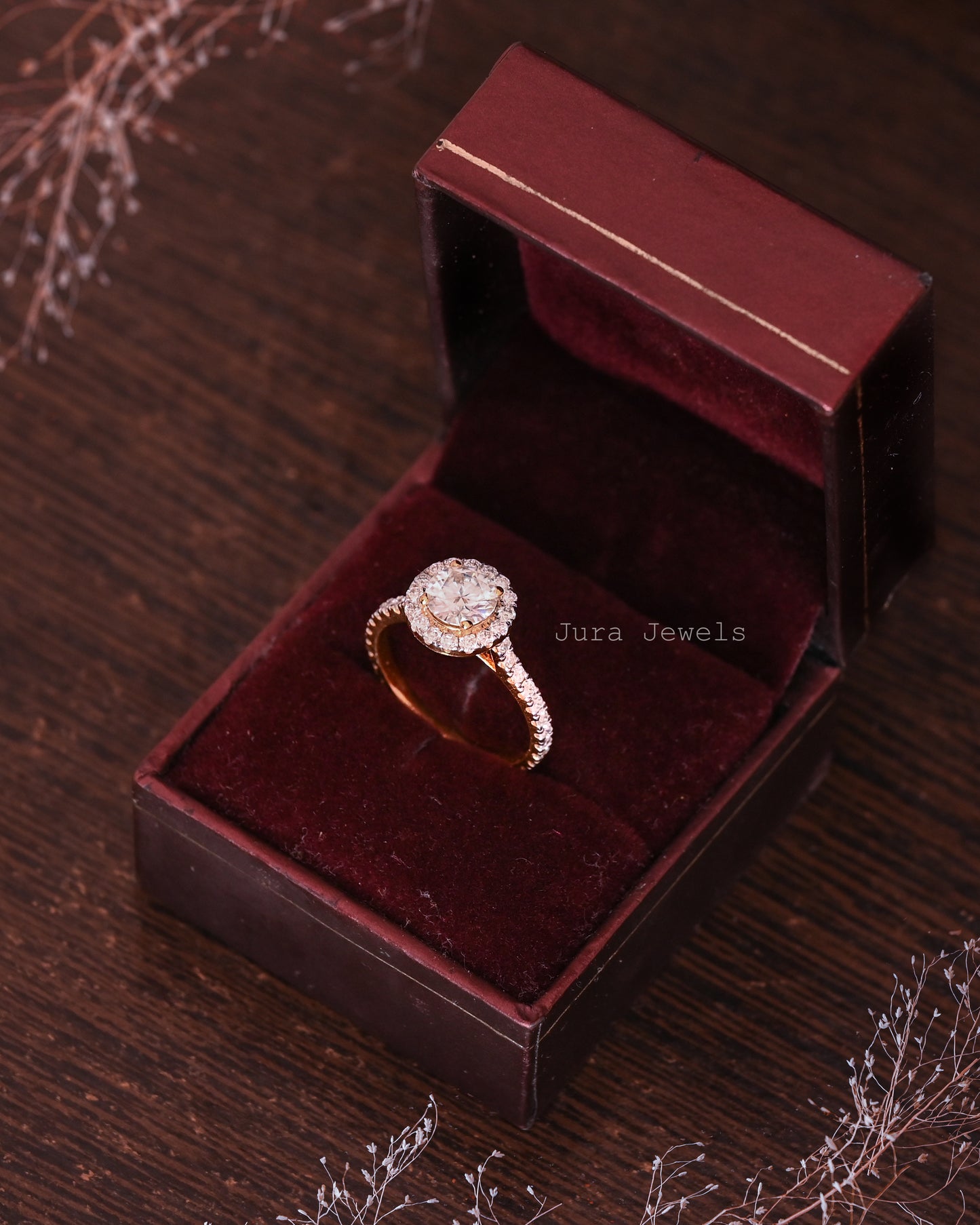 Halo Round Cut Moissanite Bridesmaid Gift For Her