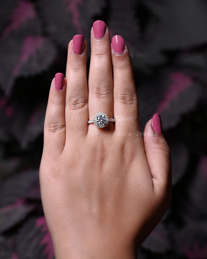 Halo Round Cut Moissanite Bridesmaid Gift For Her