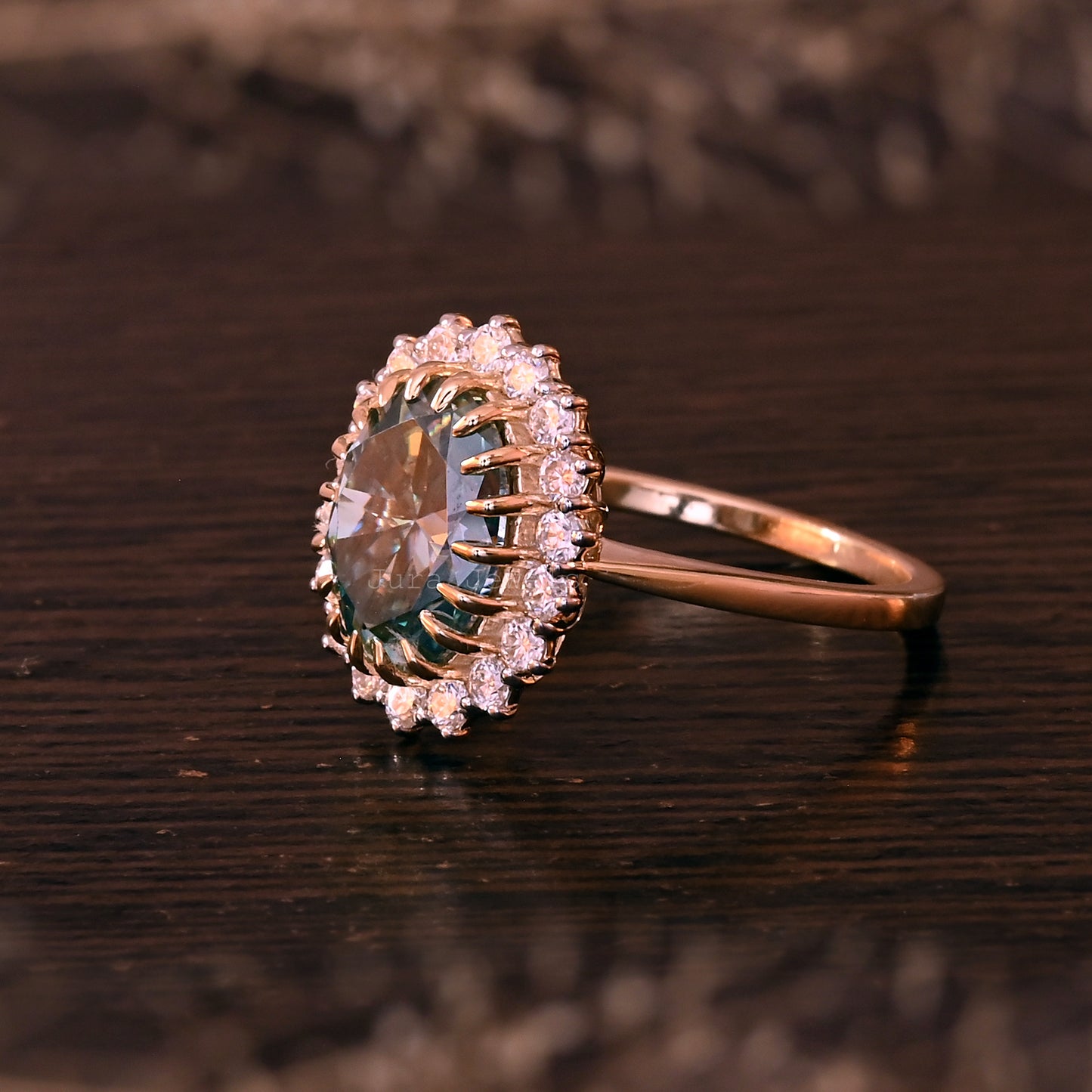 Halo Oval Cut Moissanite Personalized Gift For Women's