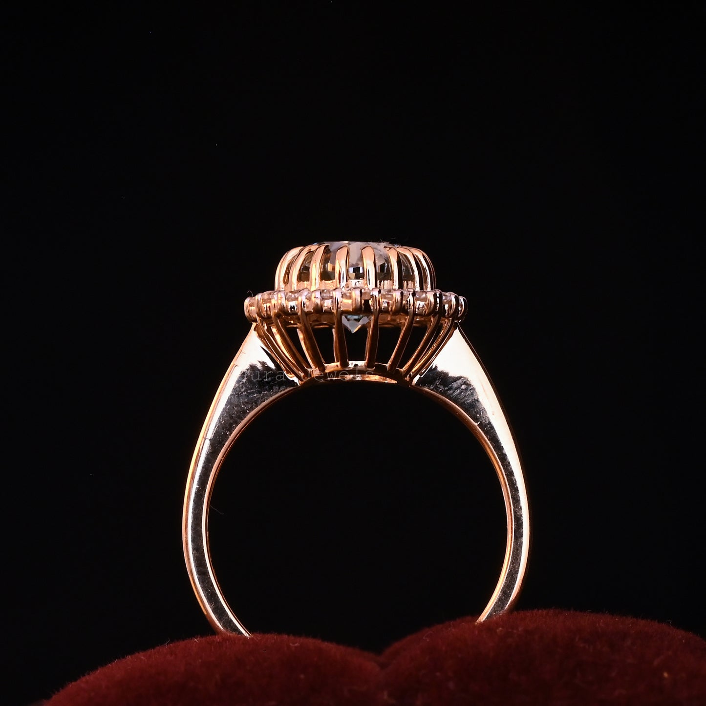 Halo Oval Cut Moissanite Personalized Gift For Women's