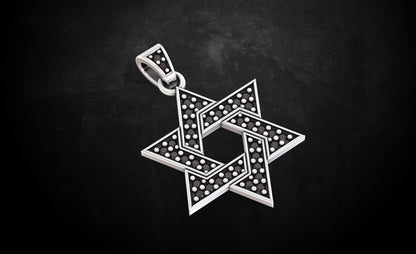 Black Moissanite Diamond Star Shape Pendants