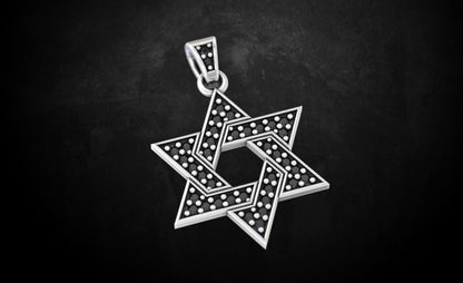 Black Moissanite Diamond Star Shape Pendants