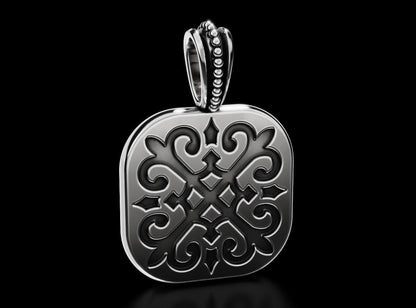 Pendant With Moissanite Diamond And Cross Patterns Ancient Stylish