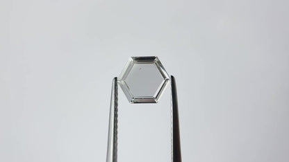 Most Unique Coloress Hexagon Portrait Loose Moissanite For Anniversary Ring/ Custom Made Moissanite Diamond/ Loose Solitaire Handmade Stone