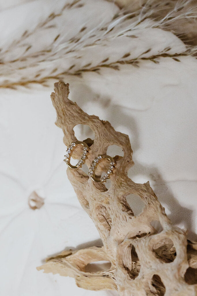 Most Rare Items Hampton Round Cut Moissanite Engagment Stud Earring