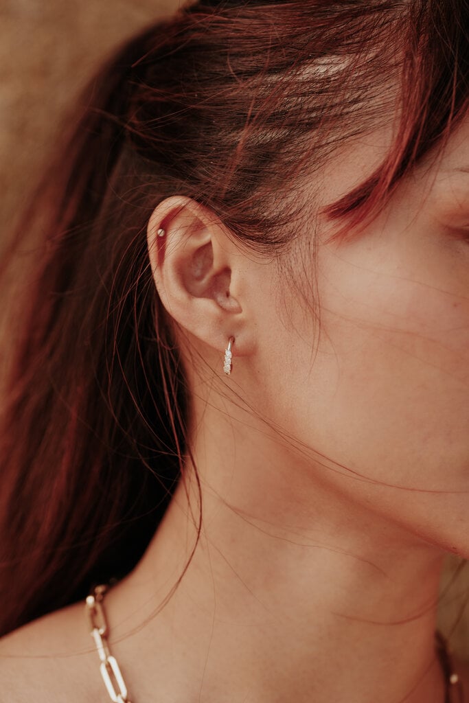 UniqueMarquise Cut Moissanite Diamond Hoops Earring