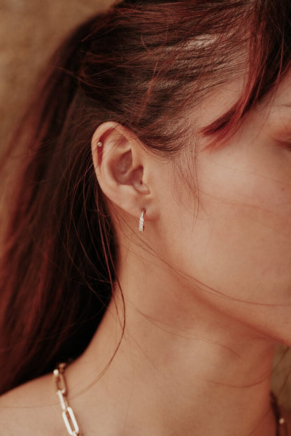 UniqueMarquise Cut Moissanite Diamond Hoops Earring