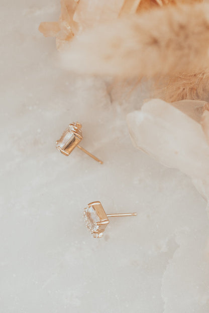 Stunning Radiant Cut Moissanite Cut Stud Earring For Her