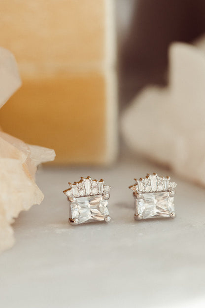 Stunning Radiant Cut Moissanite Cut Stud Earring For Her