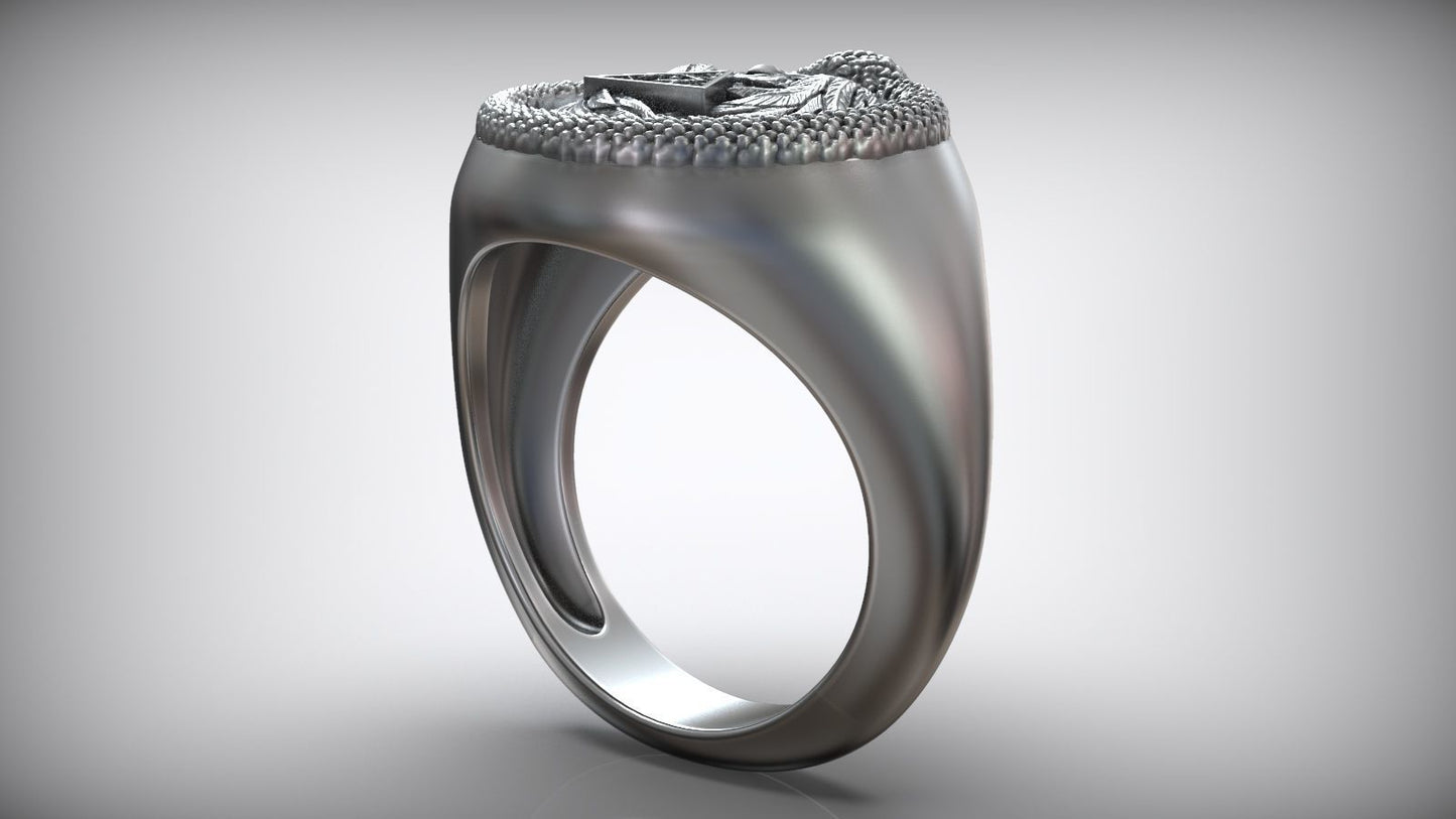 Snake Ouroboros Owl Eye Of Providence Masonic Ring