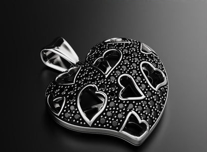 Stylish Pendant Heart Love With Moissanite Diamonds