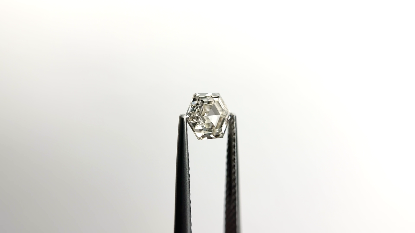Fancy Colorless Hexagon Step-Cut Loose Moissanite Stone