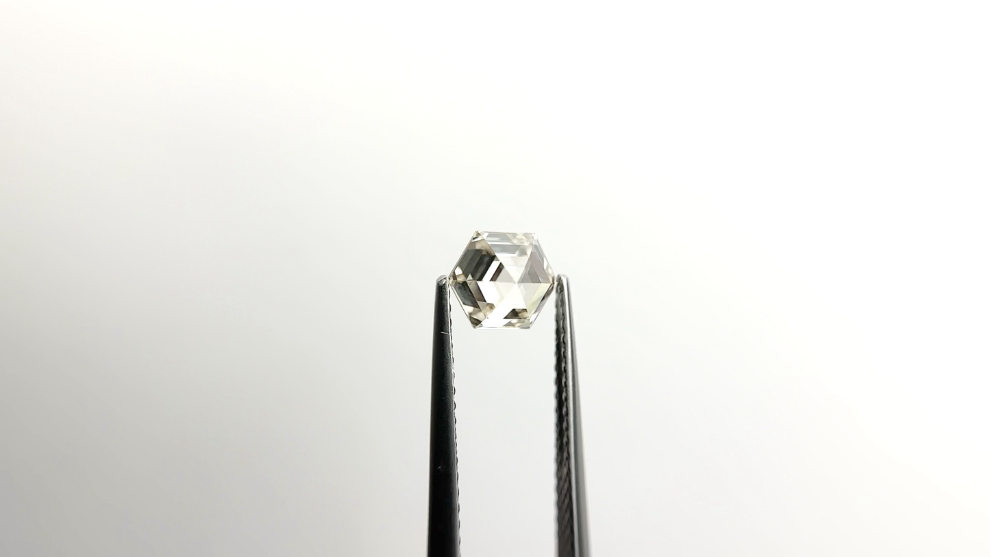 Fancy Colorless Hexagon Step-Cut Loose Moissanite Stone