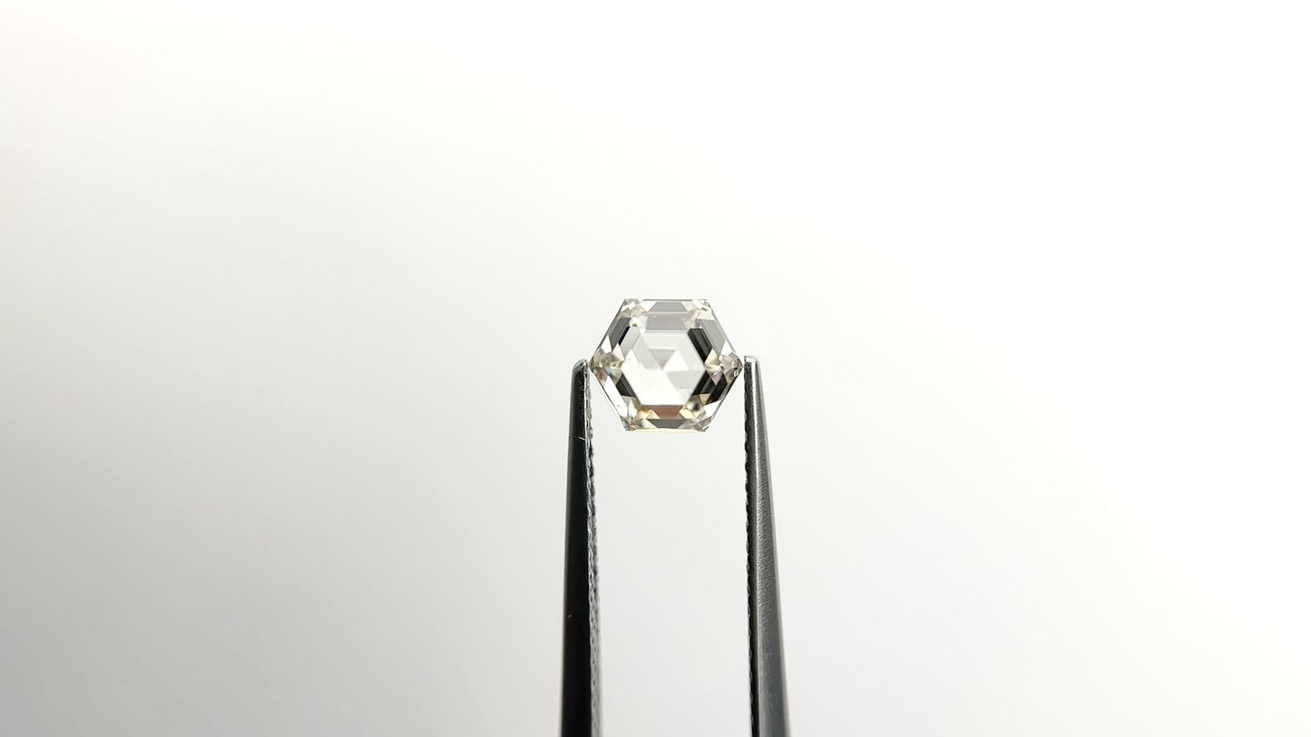 Fancy Colorless Hexagon Step-Cut Loose Moissanite Stone