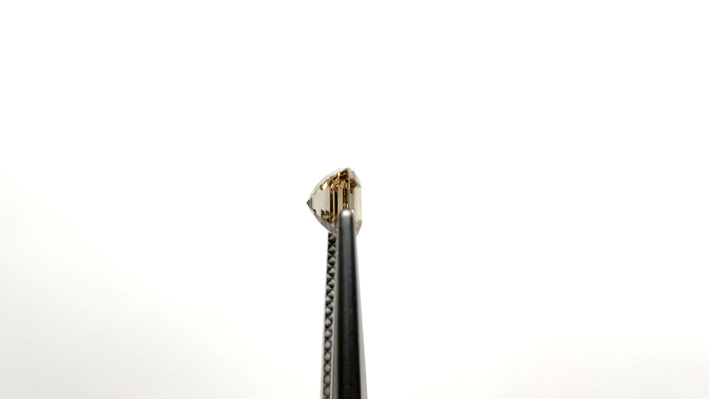 Champagne Asscher Cut Moissanite Loose For Customized Jewelry