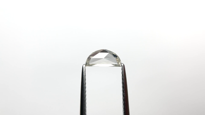 Colorless Rose Cut Half Moon Moissanite Loose