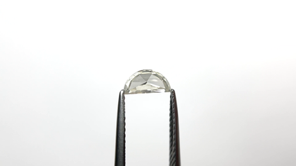 Colorless Rose Cut Half Moon Moissanite Loose