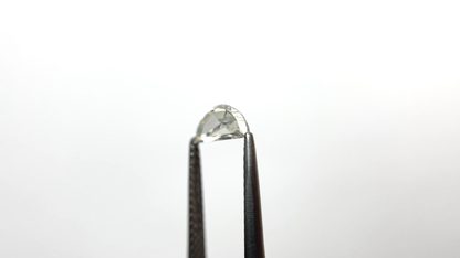 Colorless Rose Cut Half Moon Moissanite Loose
