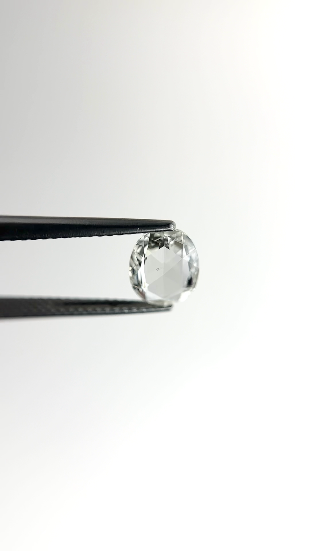 Rose Cut Oval Moissanite Diamond Engagement Ring